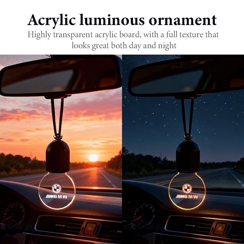 Car Glow LED Light Pendant Hanging Rearview Mirror Accessories For BMW Performance M E87 E30 E46 E28 F35 G20 E93 F20 X3 X GS7