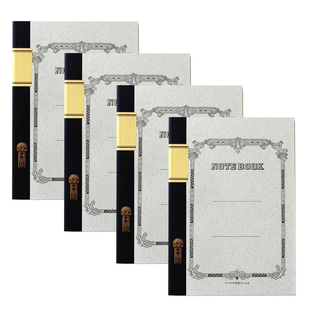 Swallow Notebook A5 Horizontal Ruled 50 Sheets H2003 4 Book Pack H50S-4P