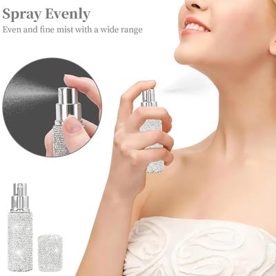 Frascos Spray Bling Frasco de Perfume Recarregável de Cristal Frasco Spray Vazio Atomizador Frascos de Perfume Tamanho de Bolso para Sair