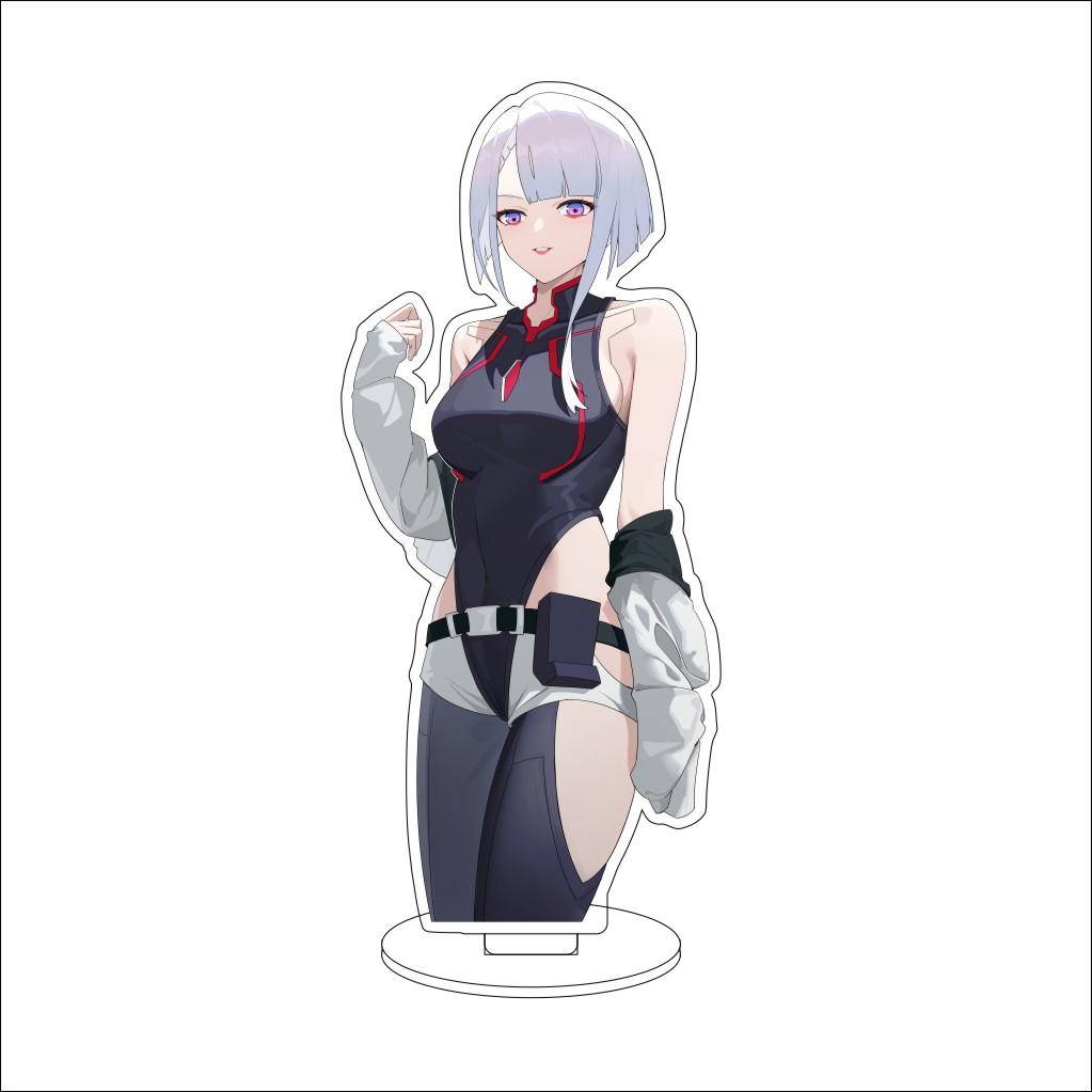 16CM Anime Cyberpunk Cosplay Acryl-Ständer Ornamente David Martinez Rebecca Figur Ständer Halloween Geschenke