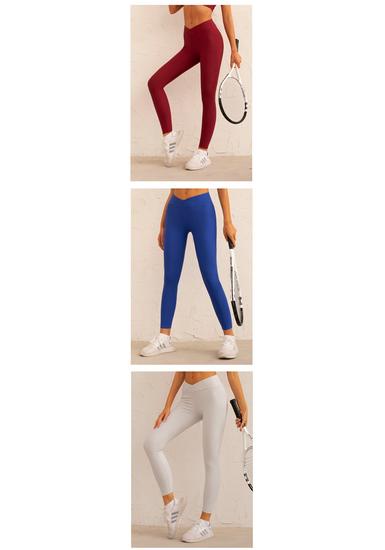 European & American High-Waist Yoga Pants: Tummy Control & Hip Lift Ribbed Fitness Leggings