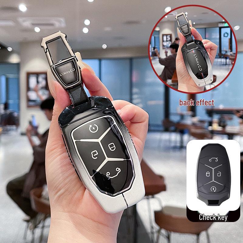 Lynk & Co nyckelskydd: Passar modeller 03, 06, 01, 05, 02, 09, 07 & 2025 - Metall- och High-End-alternativ finns tillgängliga.