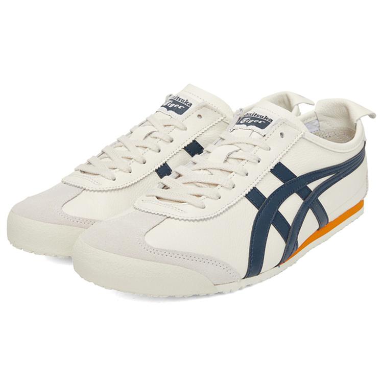 Onitsuka Tiger Mexico 66 Vintage Lightweight Abrasion Resistant Low top Running Shoes Unisex White Blue Yellow 1183B771-107