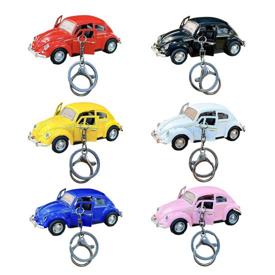 Přívěsek na klíče s otvírákem dveří auta na zpětný chod, kreslený design, dvojitý kroužek, přívěsek na školní tašku