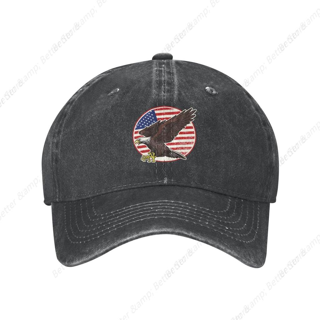 Baseball Caps Dad Hats Cotton Polo Style Adjustable for Women Men American Flag Eagle Casquette