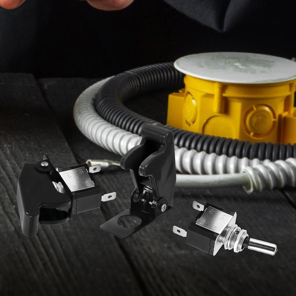 2pcs Toggle Switch Protective Cover Dust-Proof Safety Guard For Marine Boat Motorcycle Flip Cover Plate Switch Protector