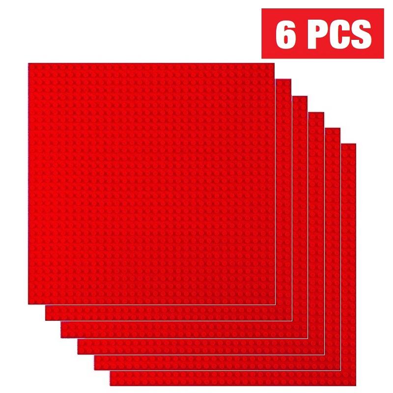 6PCS Classic Base Plate 32x32 16x32 Dots Baseplate Bricks DIY Assembly ABS Plastic Building Blocks Compatible Brand Figures City