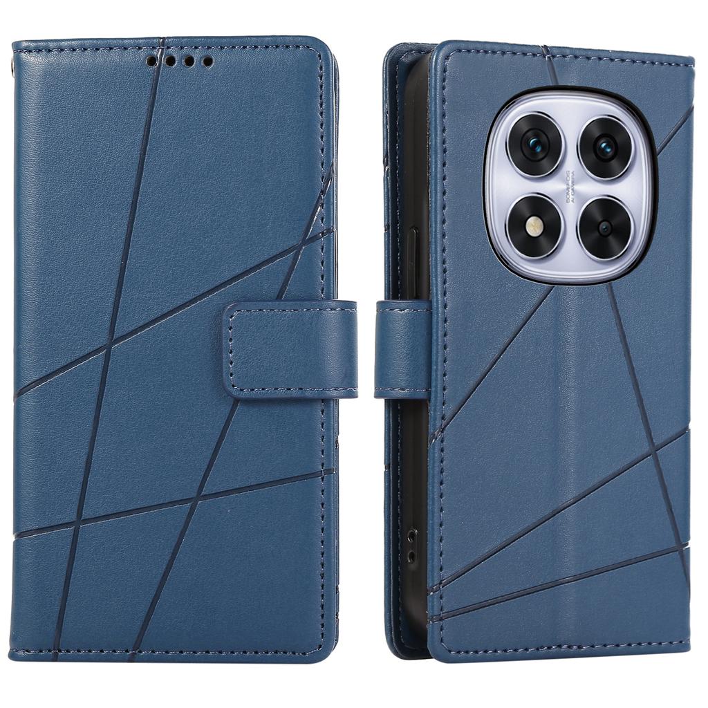 DF-06 For Xiaomi Redmi Note 14 Pro 5G/Poco X7 5G Phone Case Line Imprint Leather Wallet Cover