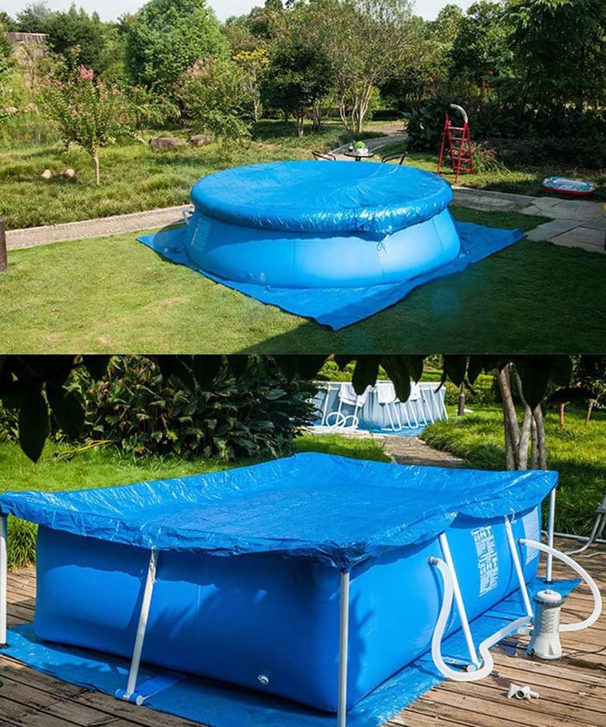 Swimming Pool Cover  Pool Ground Cloth Waterproof PE Foldable Inflatable for Above Ground Pool Family Pools Outdoor Paddling