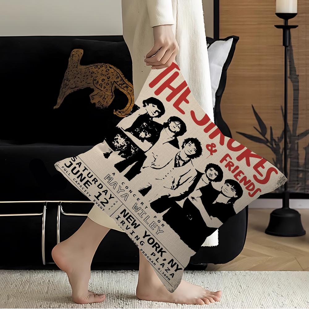 American Rock Band The Strokes Pillow Anime Pillow Sofa Bed Head Pillow Cover Cushion Cover 45x45 cm Fashion 16x16Inch