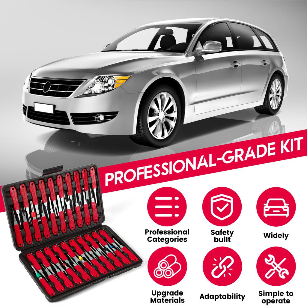 41Pcs Terminal Removal Tool Kit Electrical Pin Removal Tools Automotive Depinning Tool Kit with Plastic Case for Car Motorcycle