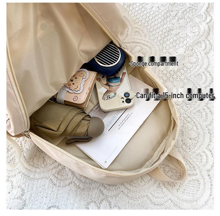 Japanese Anime Academy Style Cute Bow Color Block Pleated Soft Girl Student Backpack for Women