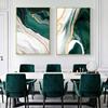 Modern Abstract Gold Foil Lines Green Canvas Art Paintings For Living Room Bedroom Posters And Prints Wall Poster Home Decor