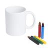 Sun Art Din Egen Regnbåge Kit "Rita Servis" (Inkluderar Kritor) Kopp/Mugg, 300cc, Vit, SAN1402-W