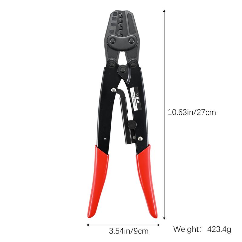 Hs-8 Ratchet Cold-Press Terminal Crimping Pliers красный