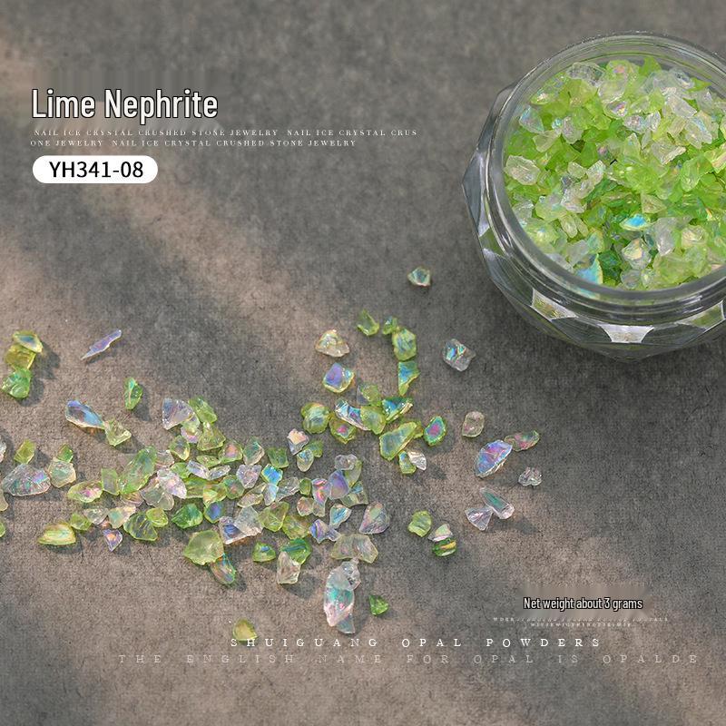 Iridescent Cat Eye & Crushed Stone 3D Nail Decoration Kit