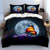 Butterfly rests beneath moonlight Print Bedding Set 1 Duvet Cover 2 Pillowcases for Adult and Children Luxury Gift Full Size