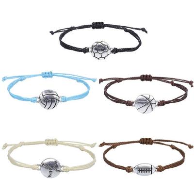 Sport Ball Bracelet for Teens Adults Basketball Charm Bracelets Wristbands