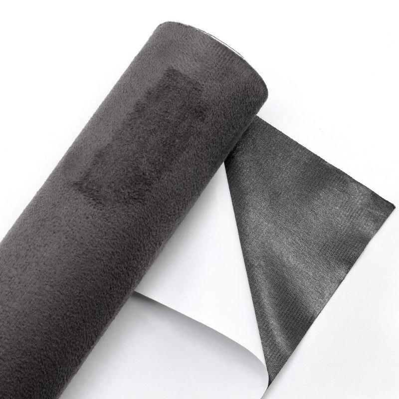 

Премиальная самоклеящаяся замшевая ткань Виниловая пленка для интерьера автомобиля для дверных панелей, приборной панели и подлокотника Сделай сам Обновление автомобильной обивки 30*150cm темно-серого