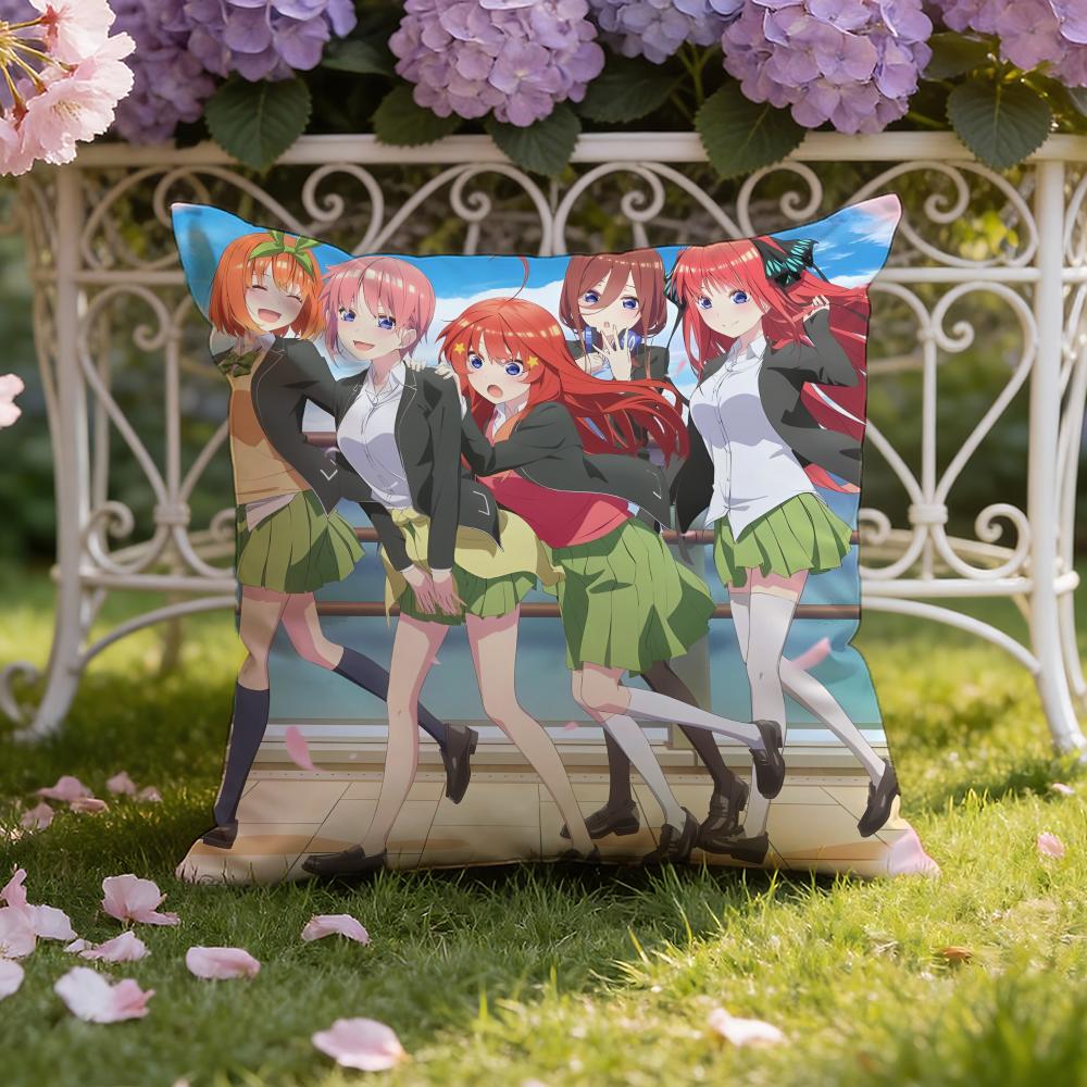 Cute The Q-Quintessential Q-Quintuplets Cushion Cover Home & Car Dual-Scene Pillow Cover: Reversible for Premium Comfort
