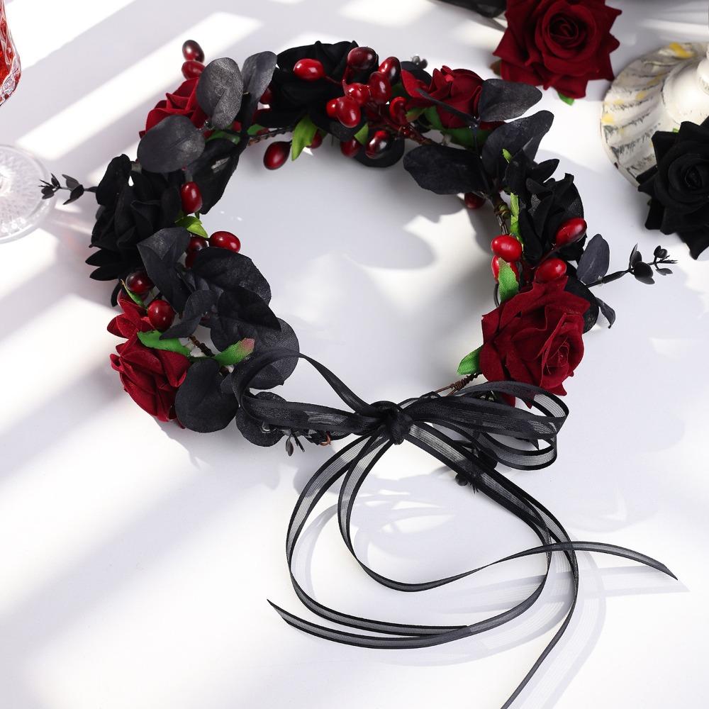 Fashion Halloween Headband Exquisite Cosplay Headband Simulation Flower Headband  Costume Accessory