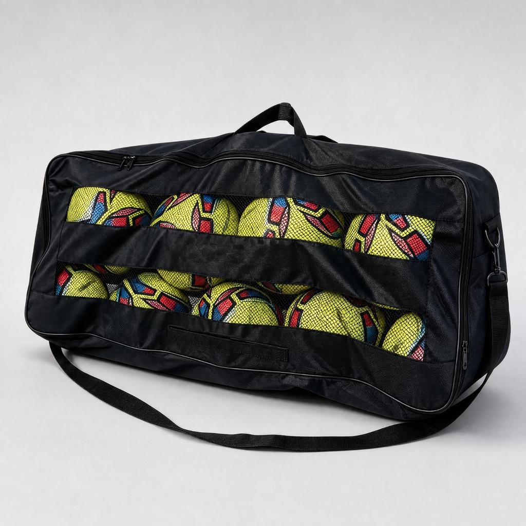 Athletic Gear Bag with Mesh Windows Adjustable Sports Ball Shoulder