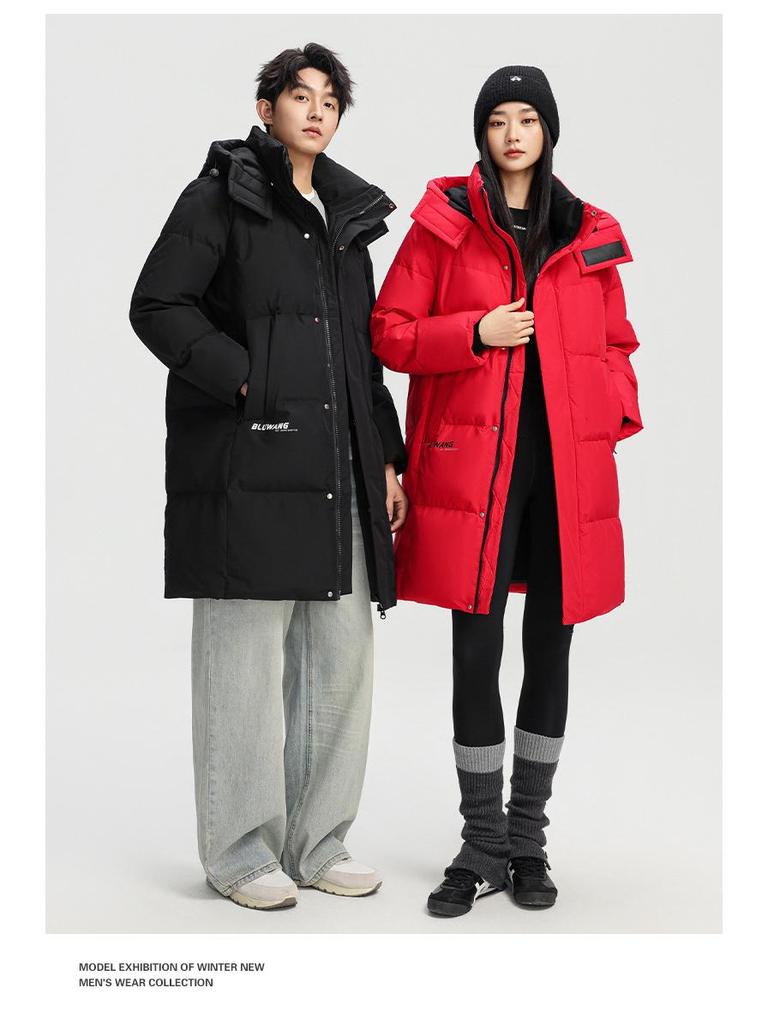 2025 Winter Mittellange Trendige Daunenjacke für Paare - 90% Verdickte Daunen für Damen & Herren