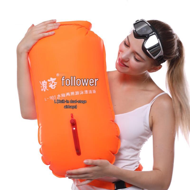Brangdy L901 20L Dual Airbag Swimming Tow Float Dry Bag 20L