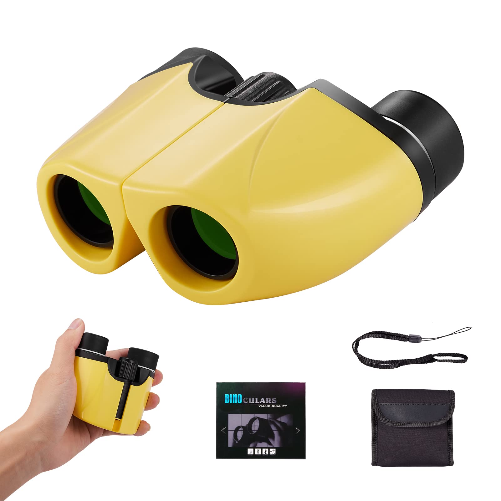 

YIUTERA Binoculars for Live Concerts 10x Opera Ultra Perfect for Children and 135g Bak4 Does Not Get Eye Width Image Water Fatigue You Even When Used жовтий