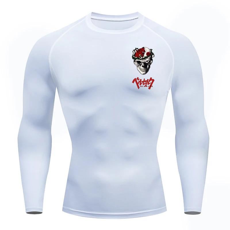 Herren Sommer Sport Kompressions-T-Shirt Atmungsaktiv Schnelltrocknend Hochelastisch Kurzarm-Tee mit Kühner Armor Guts Grafik Fitnessstudio