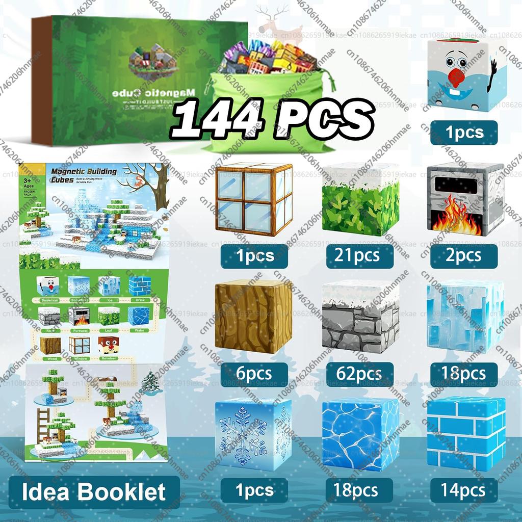 Magnetische Bausteine Mine Welt Magnetwürfel Set für Junge Mädchen Kind Alter 3+ DIY Modell Kinder Stem Montessori Sensorisches Spielzeug Geschenk