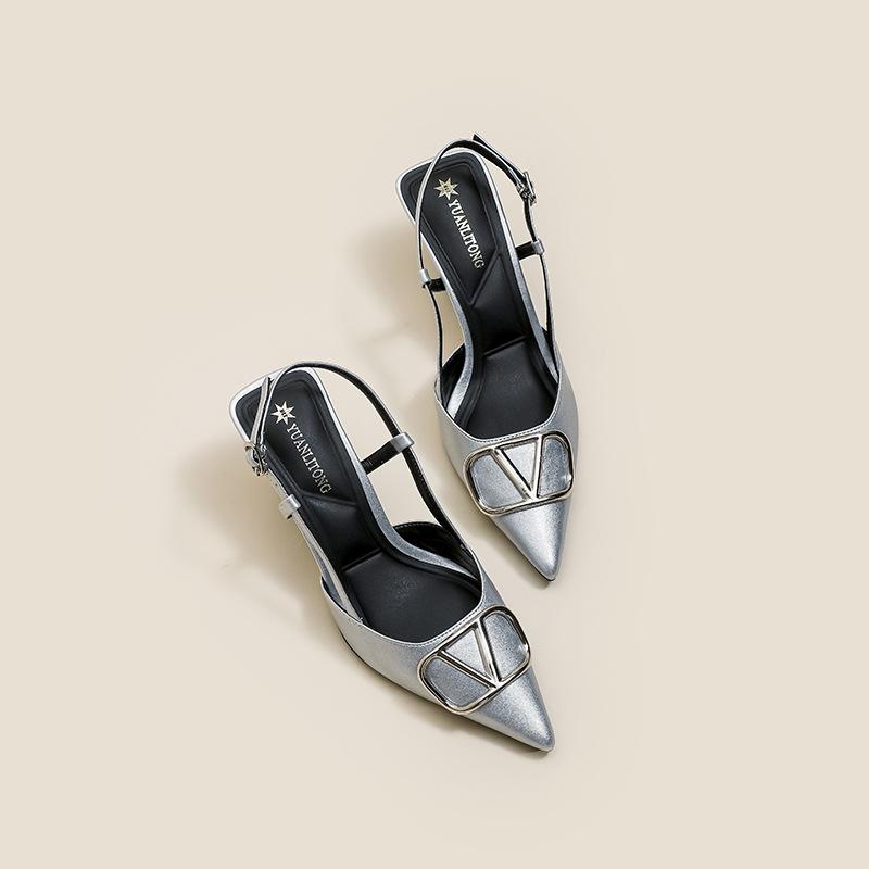 

Туфли на высоком каблуке с острым V-образным вырезом не утомляют ноги, новые, с юбкой, темпераментные, на тонком каблуке, с сумкой для поездок на работу, женские сандалии с закрытым носком 35