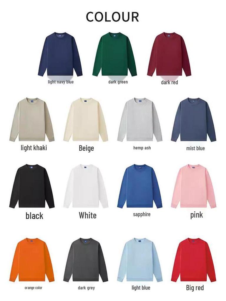 Dark Green Cotton Hoodie with Logo: Corporate Team or Class Uniform, Long Sleeve, Round Neck for Autumn/Winter.