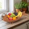 Fish Shape Hand Woven Fruit Basket Wear-resistant Drain Basket Cute Bread Basket  Living Room