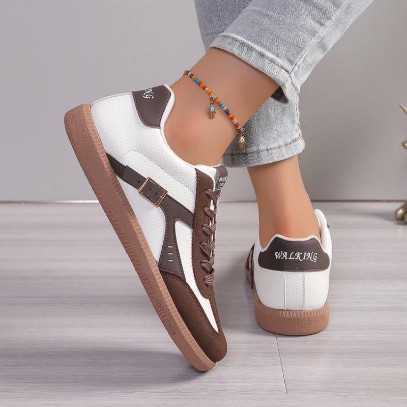 New Casual Sports Shoes for Women From Large-sized German Training Shoes, Flat Lace-up Single Shoes