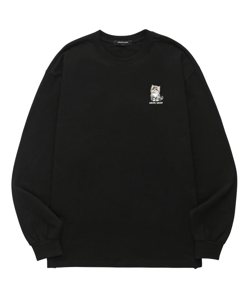 Wissi Meow Meow Long Sleeve T-Shirt (Wls040) Black