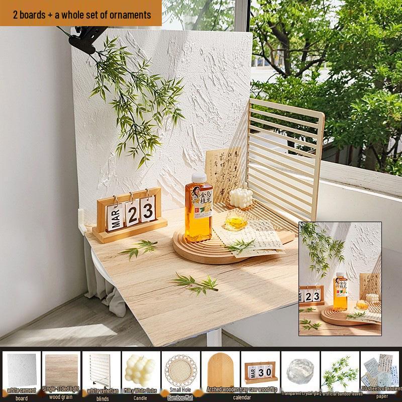 Retro Window Cake Baking Photography Background Board - Wood Grain Props for Studio Scenes