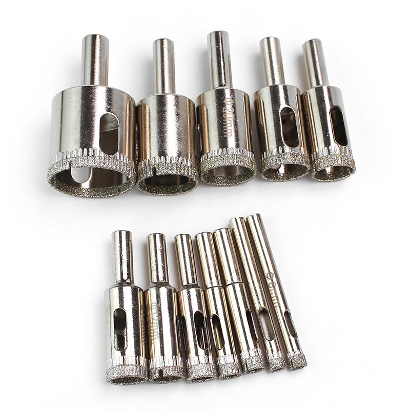 6-60mm 1PC Diamond Drill Bits Hole Saw Diamond Drill Bit Hollow Core Drill Bit Set for Diamond Coating, Carbon Steel for Glass