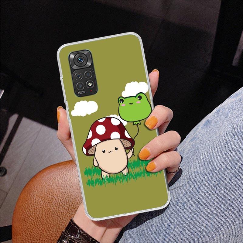 Cottagecore Frog Mushroom Kawaii Phone Case For Xiaomi Redmi Note 15 14 13 12S 12 11 Pro Plus 14S 11S 11E 10 10S 11T 5G Personal
