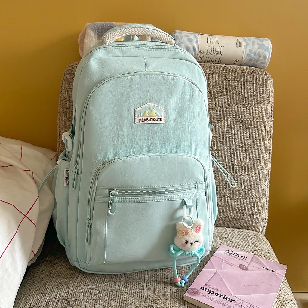 Schoolbag Backpack Large Capacity Lightweight Casual Girls High Value Computer Junior High School Boys High School Backpack College Student School Bag