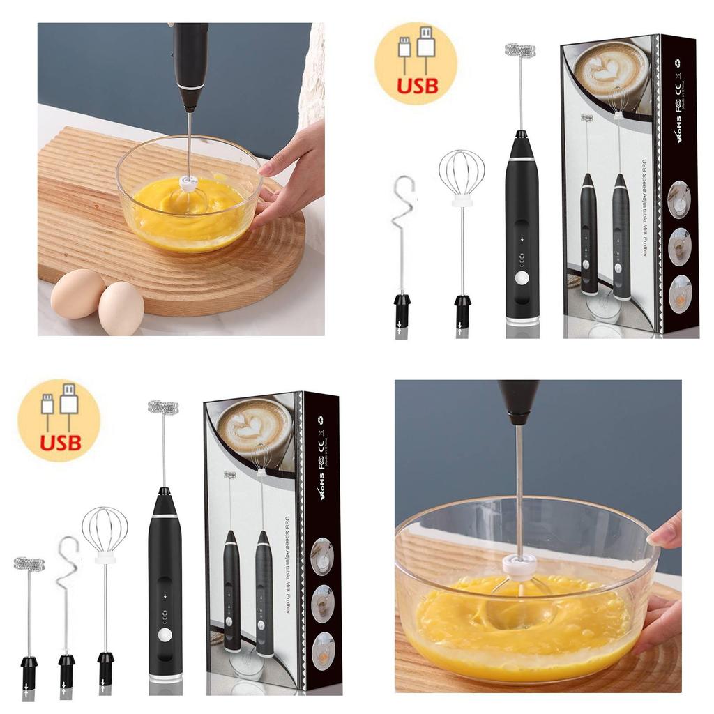 Multi-functional Handheld Electric Mixer With Usb For Effortless Whipping And Blending