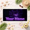 Purple Vibe (1) Custom Name Beach Towel Soft Towel Gift for Beach Pool Swimming Vacation