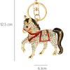 Metal Horse Keychain Sparkling Key Ring New Pony Pendant  Gifts
