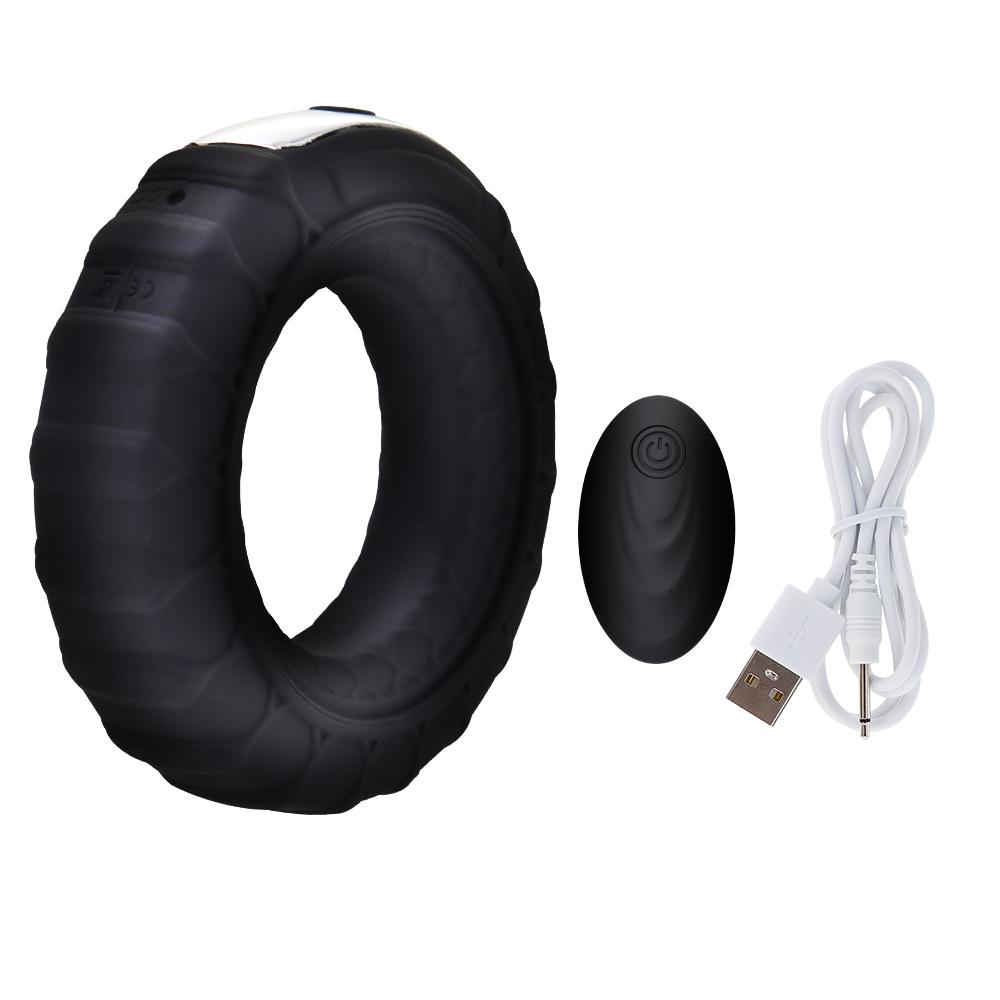 Wireless Remote Control Penis Ring Vibrator Stimulate Women Clitoris Massage Delay Ejaculation Cock Erection Vibrating Ring Shop