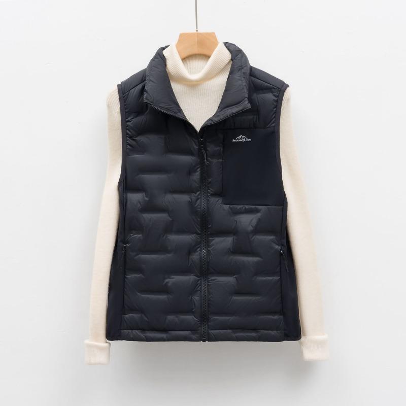 Outdoor light down vest women's autumn and winter short stand-up collar warm top jacket