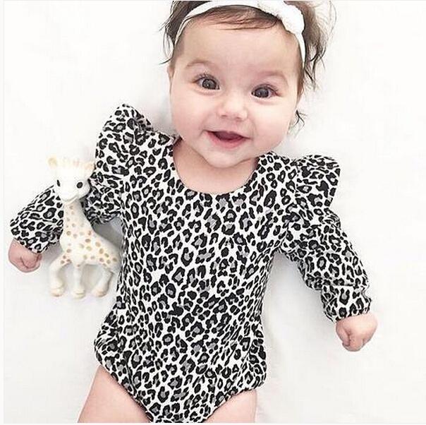 leopard romper baby