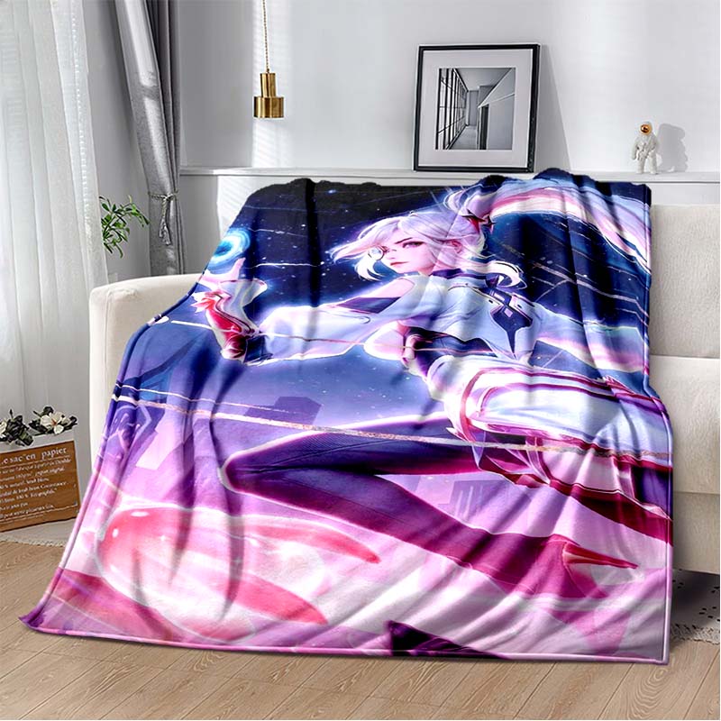 

Princess and Knight Boat Scene Flannel Blanket, Magical Lantern Sky Throw Blanket 80cm x 120cm