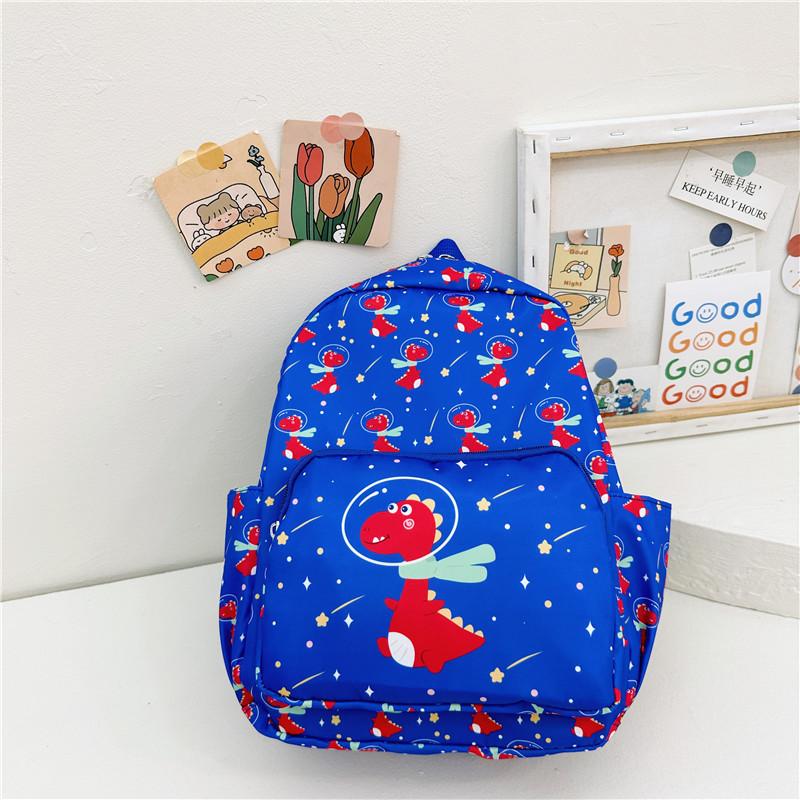 

Playful Cartoon Unicorn Dinosaur Backpack For Boys And Girls Lightweight Design Blue Dinosaur