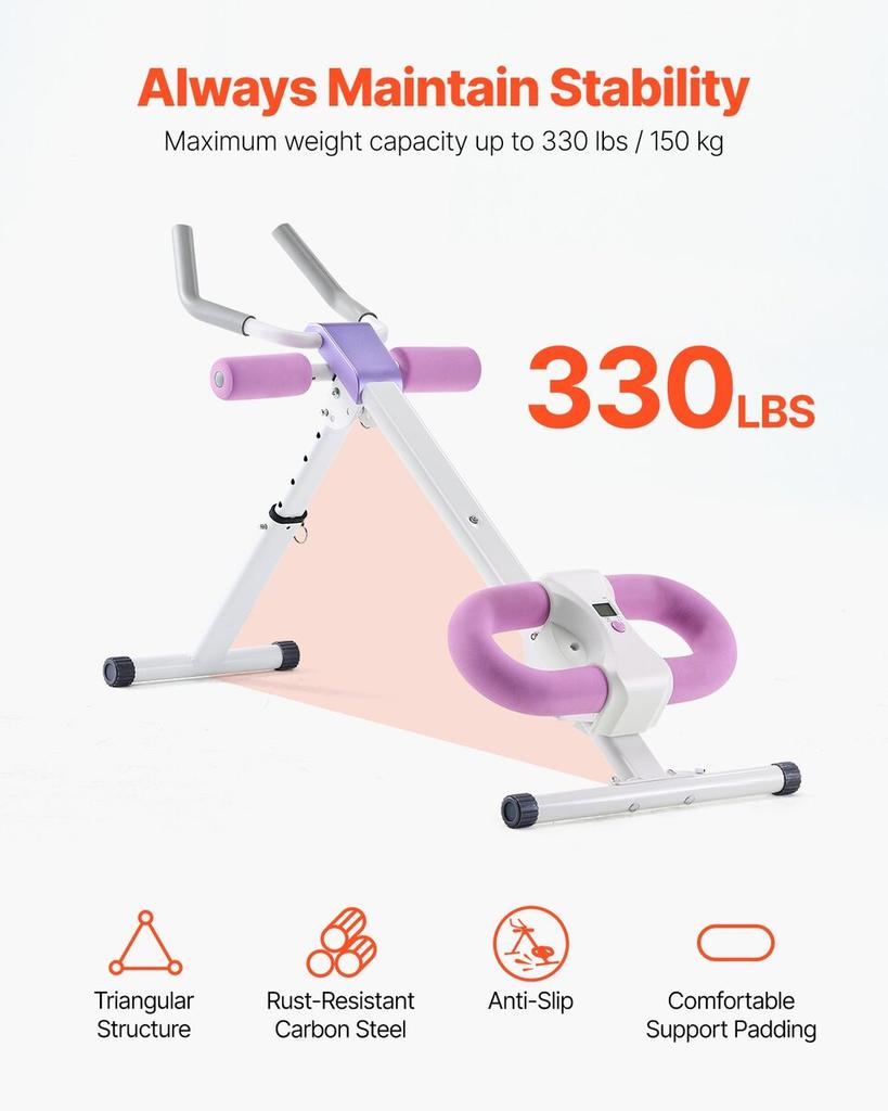 AB Workout Machine Equipment Home Gym Core Abdominal Trainers Adjustable