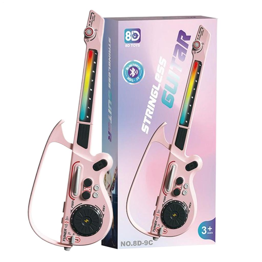 Chitarra Elettronica Pieghevole Senza Corde, Accompagnamento Intelligente, Blocco Automatico, Cantare e Suonare, Strumento Giocattolo per Chitarra per Bambini Principianti